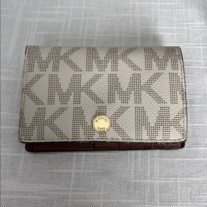 Michael Kors Beige and Brown Women's Wallet
